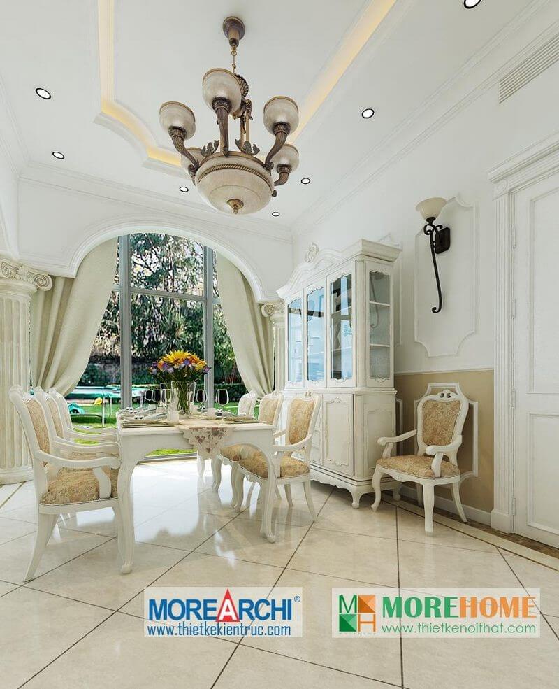 Mẫu bàn ăn gỗ tân cổ điển màu trắng sang trọng cho phòng ăn mẫu bàn ăn gỗ tự nhiên cao cấp cho phòng ăn sang trọng