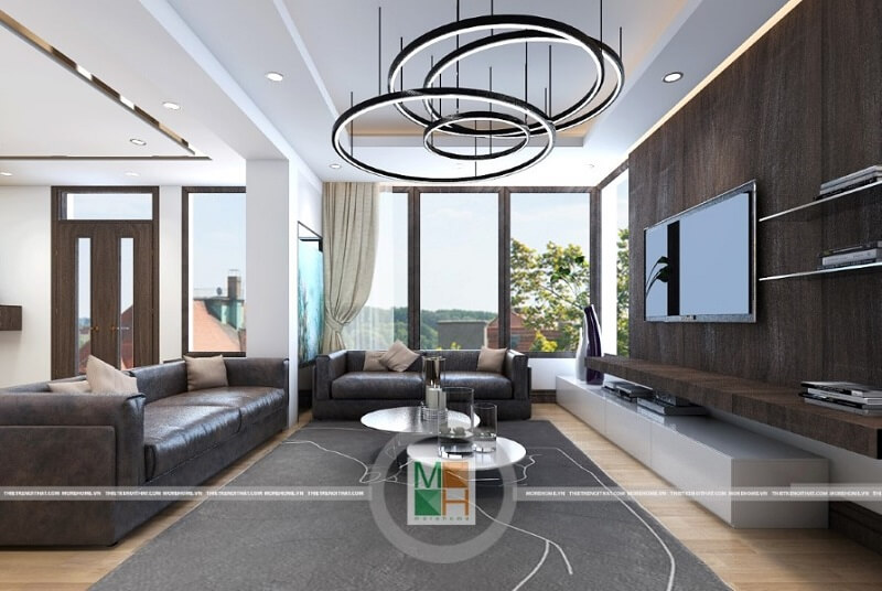 Bộ sofa bọc da màu đen hiện đại mang đến sự sàn trọng cho phòng khách chung cư Tổng hợp những mẫu sofa phòng khách tiện nghi nhất
