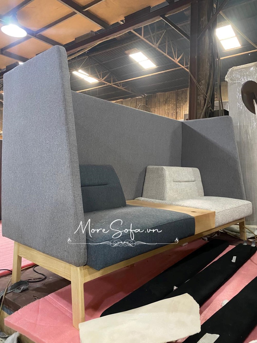 Sofa gỗ nỉ