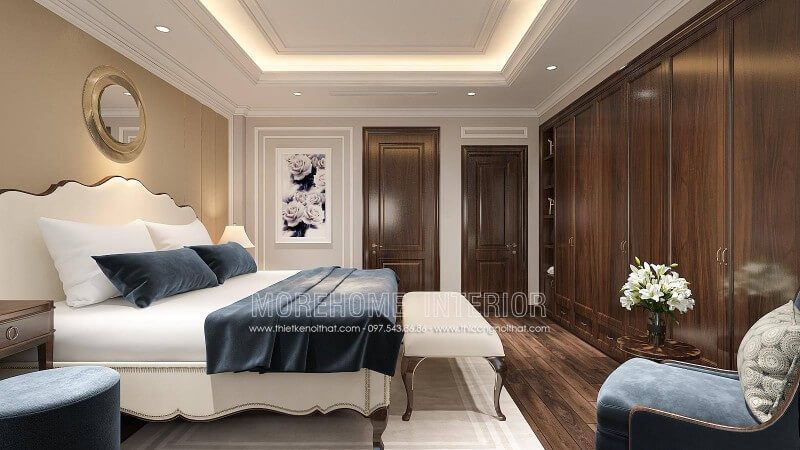 Thiết kế nội thất phòng ngủ gỗ tự nhiên cao cấp, sang trọng thiết kế phòng ngủ