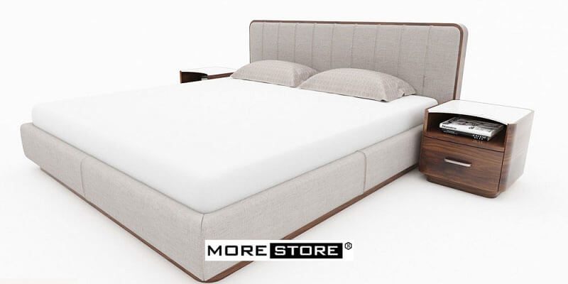 Giường ngủ màu sữa đẹp bọc nệm đầu giường kích thước 1,8*2m phù hợp với phòng ngủ chung cư, nhà phố hiện đại